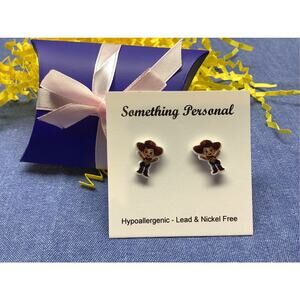 Woody - Toy Store Inspired Post Earrings -- Gift Boxed - Chibi Cute